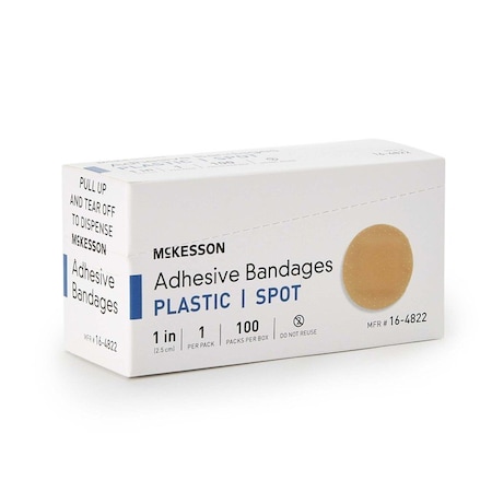 Mckesson Round Tan Adhesive Spot Bandage, 1 Inch, 2400PK 16-4822